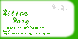 milica mory business card